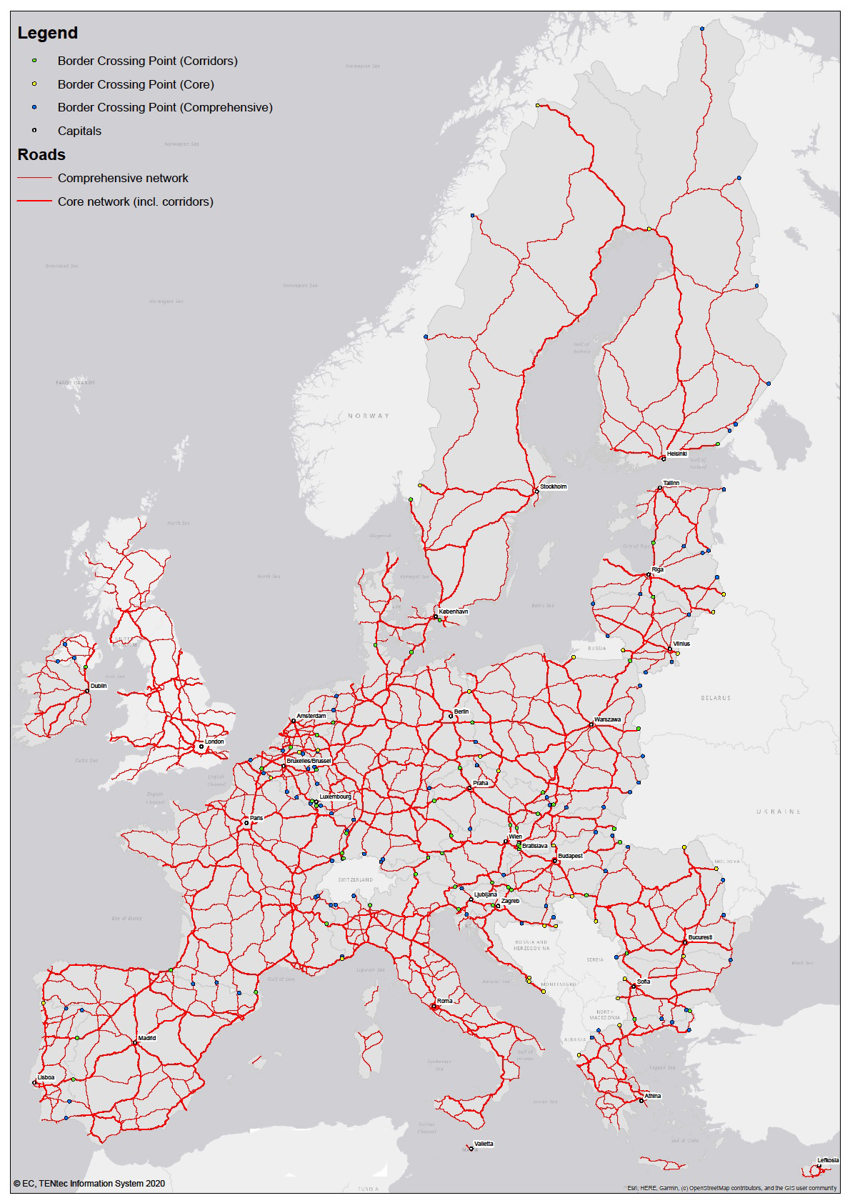 map of closed europe borders due to pandemic