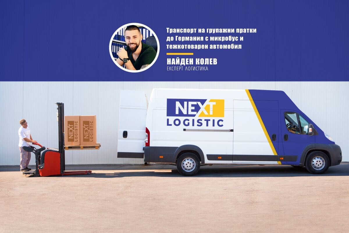 Man loading pallets on Nextlogistic van